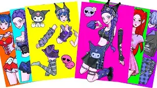 МОЙ БОГ! ХАНТРИКС РУМИ И ЗОИ КОСПЛЕЙ КУРОМИ - KPOP DEMON HUNTERS | Книга-наклейка своими руками