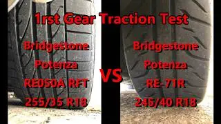 RE050A RFT VS RE-71R 1rst Gear Traction Test