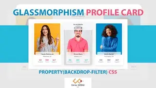 Glassmorphism Card Profile | Propiedad (backdrop-filter: blur) con HTML5 y CSS3