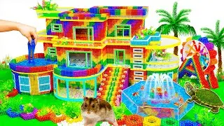 I Spent 299 Days Building 1Million Dollar Underground Castle Has Pool With Water Slide For Turtle