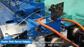Chain link fence fabric machine double wire working together for hard wire