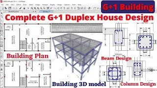 Complete duplex house G+1 design by ETABS Software | building design | civil engineering |