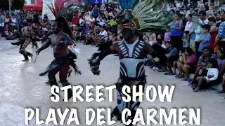 street show of Ancient Mayan music and dance - Playa Del Carmen