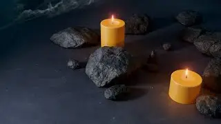 Candle flame simulation created in Houdini