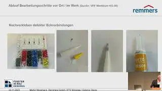 FiB Tagung 2023: Moderne Lacksysteme f&uuml;r Denkmalschutzfenster &ndash; Martin Wiesmann, Remmers