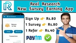 Real Research | New Survey Earning App Of 2020 | Earn money by completing Surveys