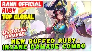 New Buffed Ruby Insane Damage Combo [ Top Global Ruby ] Rann Official - Mobile Legends Emblem Build