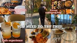 Korean buffet experience | cafe experience | Korean traditional food | Amazing food experience 🍱🥗🥙🍰