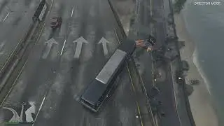 7 Minutes Of GTA 5 NPCs Driving Off An Overpass