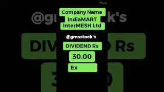 IndiaMART InterMESH Ltd Double Dividend  #eranstockmarket #onlinearning #sip #mutualfunds #news