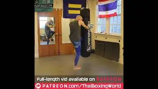 Footwork - Skip Knees on the Heavy Bag (Preview) | Muay Thai Short Clip | Thai Boxing World
