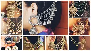 Latest Gold/Silver Jhumka Earrings With Sahara| Trending Designs Collection 2021| Wedding Jewellery
