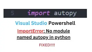 ImportError: No module named autopy in python | YouTube Tutorial |
