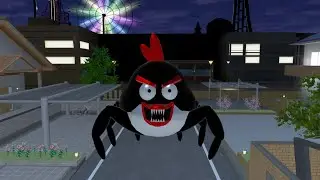 BLACK ANGRY BIRD SPIDER ON THE RAMPAGE❗Haunted Eater Yuta Mio😱 SAKURA SCHOOL SIMULATOR
