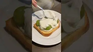 3 Minutes Easy Fruit Toast🥯 Recipe in Description🍯 #easyrecipe #breakfast #toast #asmr