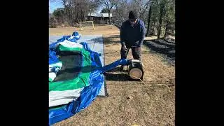 Waco Water Bounce sets up a bounce house! 