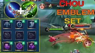 Chou best emblem set | Chou new emblem set 2021 | Chou best build | GERON