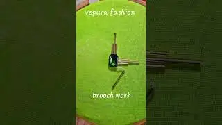 how to do brooch work brooches design for blouse chudithar flower brooch class in tamil aari zardosi