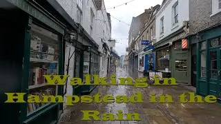 Walking in Hampstead in the rain 4K