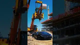Lamborghini Aventador vs Backhoe Loader: Extreme Construction Test!