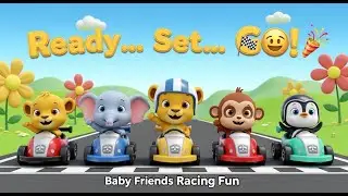 Ready&hellip; Set&hellip; GO! 🏁🎉 | Baby Friends Racing Fun 3D Cartoon | Nursery Rhymes For Kids