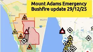 Dangerous fast moving bushfire Mount Adams WA Detailed Update 29/12/24