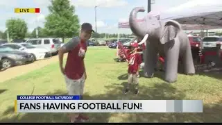 CBS 42 Gameday Fan Cam with Ariana Garza in Tuscaloosa - Sept. 29, 2018
