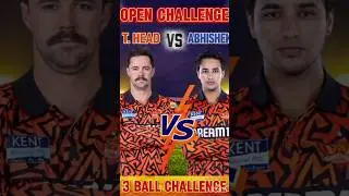 &ldquo;3 Balls Challenge 🥵 Abhishek Sharma vs Travis Head | Last Ball Tak Fight 😱🔥&rdquo;#challenge #cricket