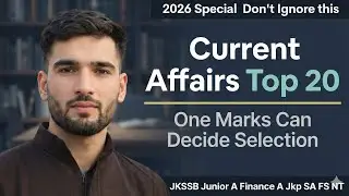 Current Affairs Top 20 Set 1 For Jkssb And All Competitive Exams 
