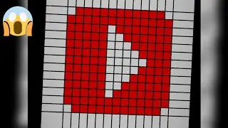 youtube logo on a 15&times;15Rubiks cube #rubikscube #youtube_logo