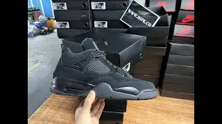 AIR JORDAN 4 BLACK CAT, PK FACTORY PRODUCTION （PERFECTKICKS）WWW.HIPK.CLUB