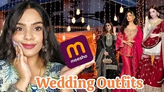 Affordable Meesho Wedding Outfits || Heavy suits & sharara sets || Try on haul + Styling tips