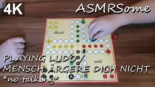 ASMR ~ Playing Ludo (Mensch &auml;rgere dich nicht) ~ Who will win? *no talking* ~ 4K