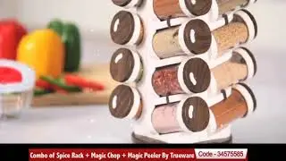 Combo of Spice Rack + Magic Chop + Magic Peeler By Trueware