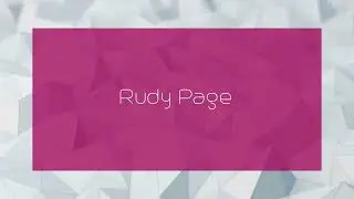 Rudy Page - appearance