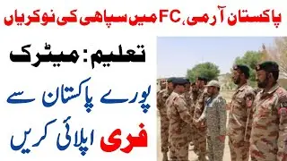 Pak Army FC Jobs 2021||Latest Forces Jobs In Pakistan
