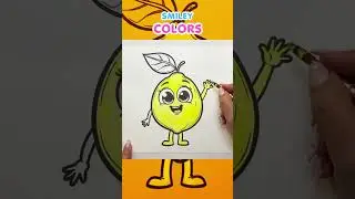 Lemon Coloring for Kids | Easy Fruit Drawing & Painting | Learn Colors for Children