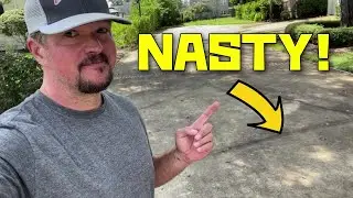 The Dirtiest Driveway We've Ever Pressure Washed