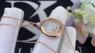 daikun jewelry chopard happy diamonds icons pendant ethical 18k rose gold