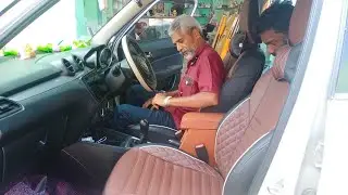 Maruti Suzuki Swift Seat Cover | Spoiler and Wooden Armrest | Bucket Fit Seat Cover Installation