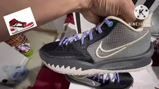 Kyrie low 4 black /rattan-Dk smoke grey noir/ gris fume fonce /rotin unboxing @FootLockerofficial