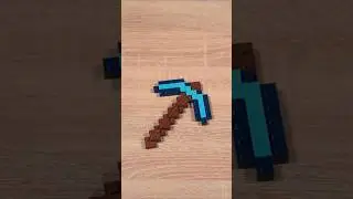 I built a LEGO Minecraft Diamond Pickaxe! #minecraft