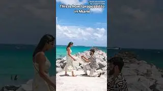 Miami Beach suprised proposal 💍Miami Photographer Tel: +1 5167215385