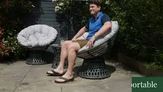 SH&G Rattan Nest Swivel Chair With Cushions