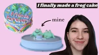 How to make a minimalist frog cake from Tik Tok and Pinterest, beginning to end.