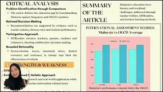 ARTICLE REVIEW OBM350: INFOGRAPHIC POSTER AND PRESENTATION