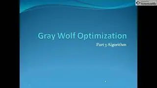 Gray Wolf Optimization (Part 3) in Hindi