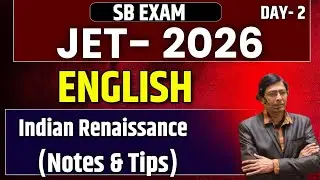 JET Paper 2 ENGLISH 2025  | Indian Renaissance  | Day - 2 | SB EXAM