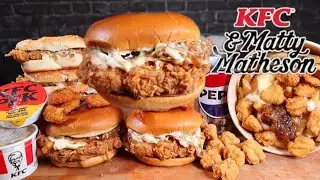 KFC'S NEW MATTY MATHESON LIMITED TIME MENU REVIEW/MUKBANG