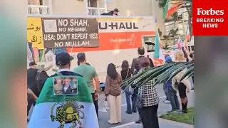 Camera Captures Moment U-Haul Truck Runs Through Anti-Iran Government Demonstration In Los Angeles